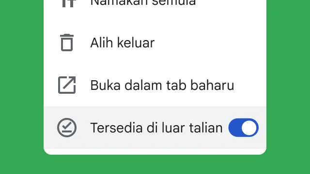 Togol membolehkan pengguna mengakses fail mereka ketika membuat tugas secara luar talian.