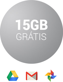 Logotipo dos 15 GB de armazenamento gratuito no Google Drive